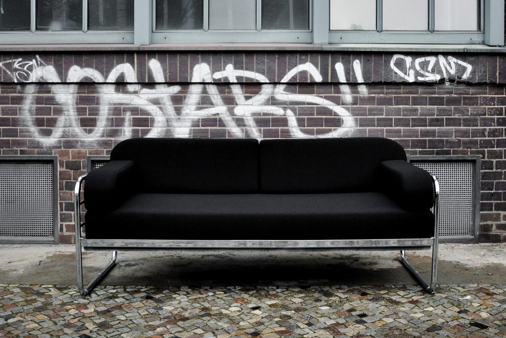 Bauhaus classic Design Furniture / Daybed Black Schwarz Negro minimalist